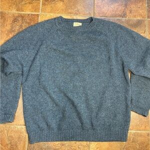 L.L. Bean Wool Men's Crewneck Sweater in Blue